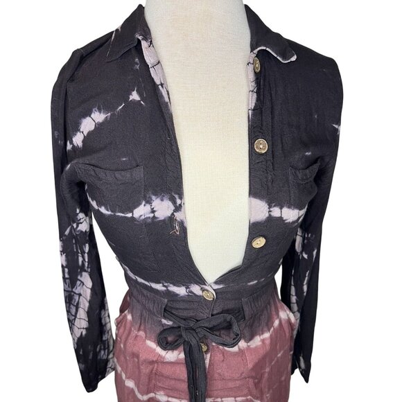 J. GEE Women's Dress Size Small Muli Color Long Sleeve Tie Waist - Picture 9 of 15